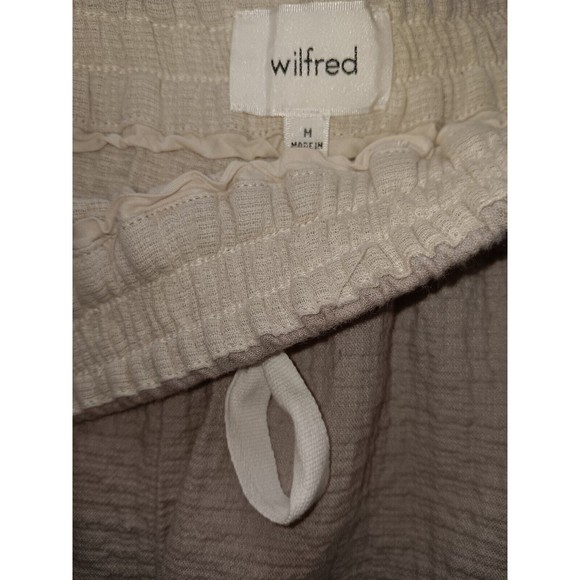 Wilfred Aritzia Cotton Spandex Casual Waffle Beige Shorts Women’s Size M - Picture 3 of 7